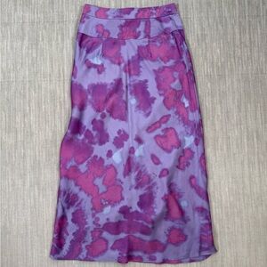 Free People Purple Tie-Dye Midi Skirt
